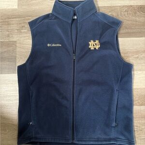 Columbia Notre Dame Navy Fleece Vest